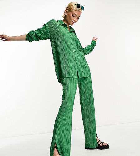Esclusiva - Pantaloni a fondo ampio plissé verdi in coordinato - ONLY - Modalova