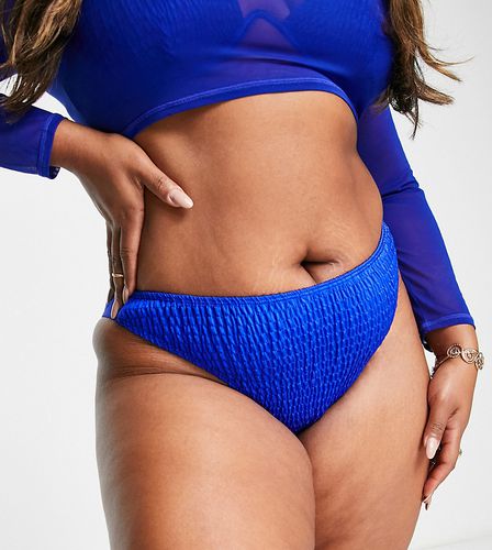 Esclusiva - Slip bikini sgambati in tessuto stropicciato - South Beach Curve - Modalova