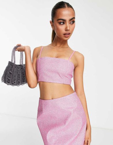 Esclusiva - Crop top micro glitterato in coordinato - The Frolic - Modalova