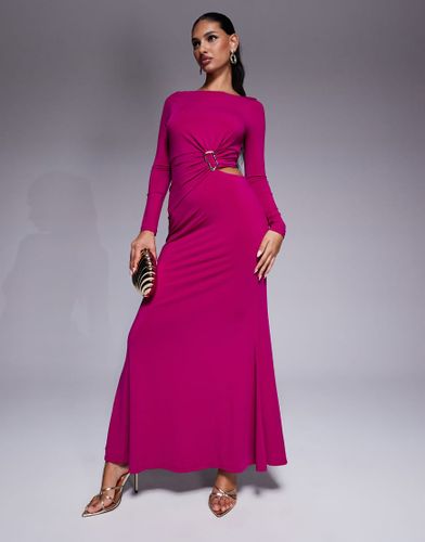 Robe longue en jersey avec découpe - Magenta - Forever New - Modalova
