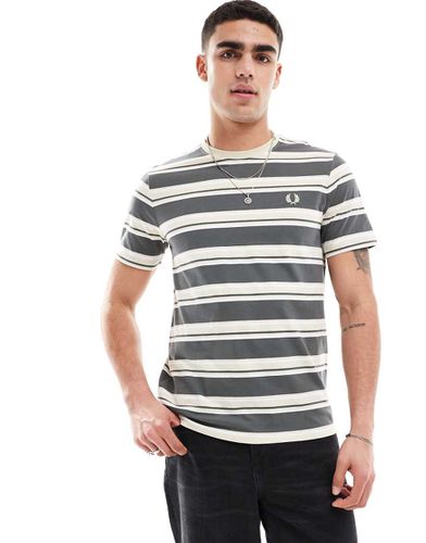 T-shirt beige a righe - Fred Perry - Modalova