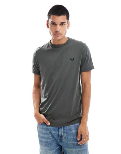 T-shirt kaki con bordi a contrasto - Fred Perry - Modalova