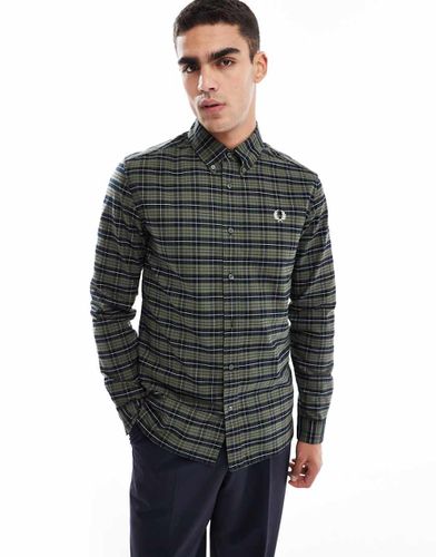 Camicia Oxford a maniche lunghe a quadri scozzesi - Fred Perry - Modalova