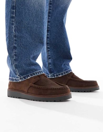 Kenney - Bottines mi-hautes en daim ciré - Marron - Fred Perry - Modalova