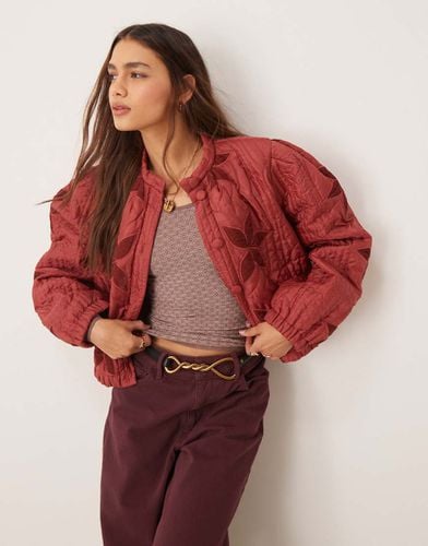 Quinn - Giacca trapuntata patchwork color marsala - Free People - Modalova