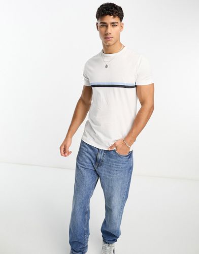 French Connection - T-shirt bianca con due righe - French Connection Mens - Modalova