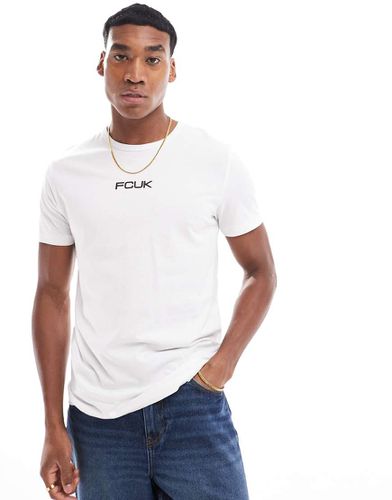 French Connection - T-shirt girocollo bianca con logo "FCUK" sul petto - French Connection Mens - Modalova