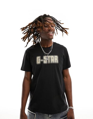 T-shirt nera con logo rotondo - G-Star - Modalova