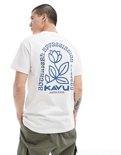 T-shirt sporco con stampa botanica sul retro - KAVU - Modalova