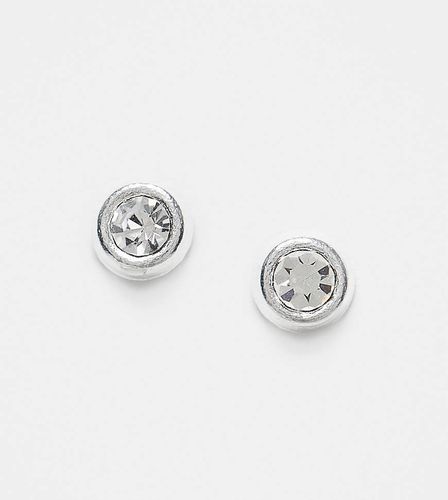 Orecchini a bottone rotondi da 4 mm in sterling con gemme - Kingsley Ryan - Modalova