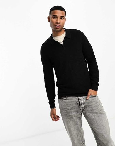 Maglione lavorato stile polo con zip - Hollister - Modalova