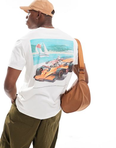 McLaren Scenic F1 - T-shirt vestibilità comoda color crema con stampa sulla schiena - Hollister - Modalova