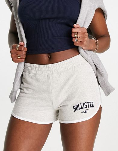 Pantaloncini in jersey grigi con logo - Hollister - Modalova