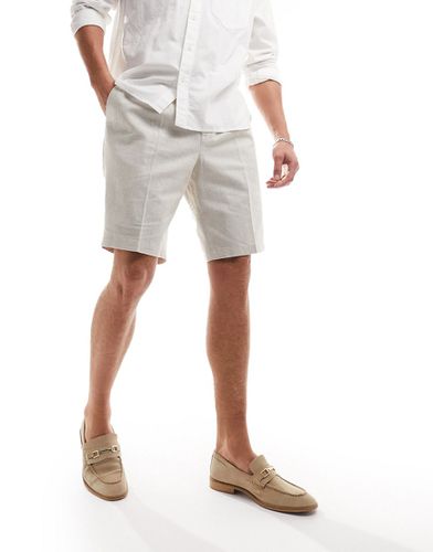 Pantaloncini in lino écru stile bermuda - Harry Brown - Modalova