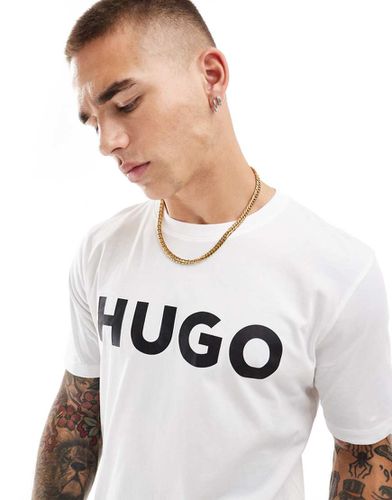 HUGO - Dulivio - T-shirt bianca con logo - Hugo Red - Modalova