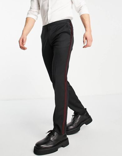 HUGO - Pantaloni eleganti in raso con striscia laterale - Hugo Red - Modalova