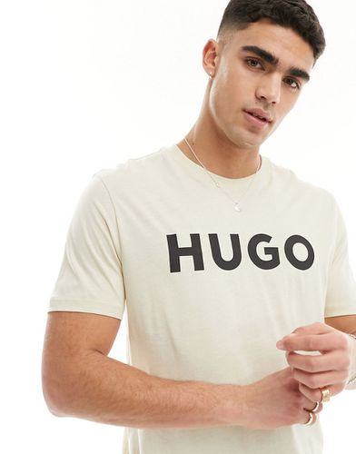 Dulivio - T-shirt color pietra con logo - Hugo Red - Modalova