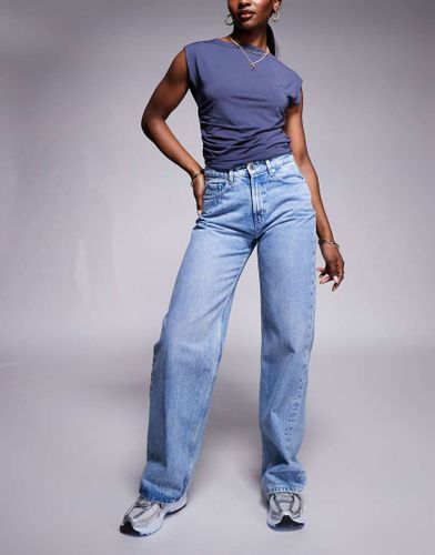 Jean droit à coutures devant - délavé à l'acide - Hugo Red - Modalova