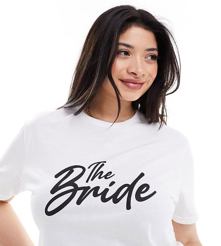 T-shirt bianca con scritta "Bride" - In The Style Plus - Modalova