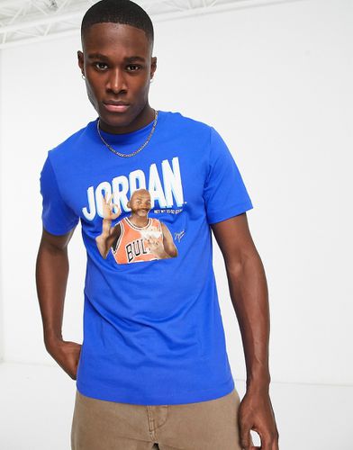 Jordan - T-shirt blu con foto - Jordan - Modalova