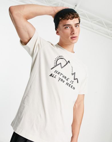 Bergliebe - T-shirt sporco con stampa sul petto - Jack Wolfskin - Modalova