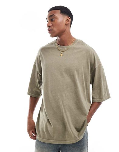 T-shirt super oversize kaki slavato - Jack & Jones - Modalova