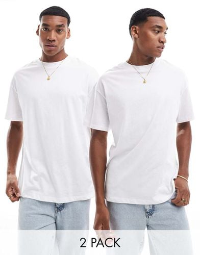 Confezione da 2 T-shirt oversize bianche - Jack & Jones - Modalova