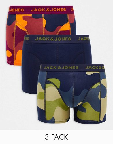 Confezione da 3 boxer aderenti mimetici - Jack & Jones - Modalova