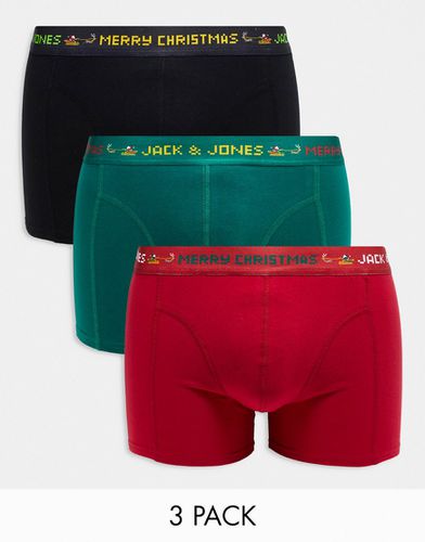 Confezione da 3 paia di boxer natalizi - Jack & Jones - Modalova