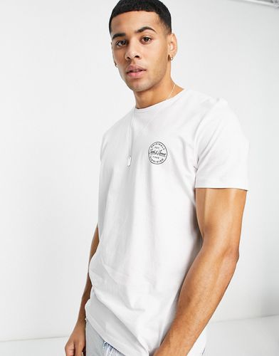 Essentials - T-shirt bianca con stampa del logo sul petto - Jack & Jones - Modalova