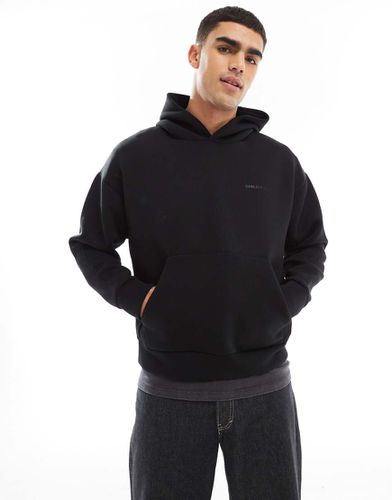 Felpa con cappuccio oversize in tessuto scuba nera - Jack & Jones - Modalova