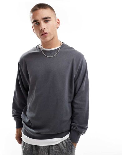 Felpa girocollo super oversize scuro - Jack & Jones - Modalova