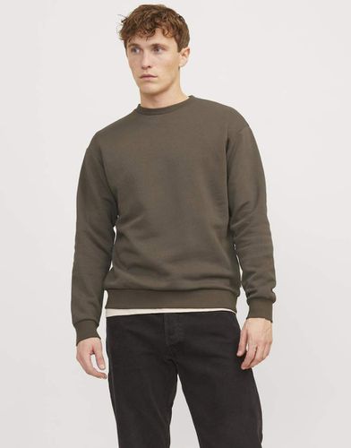 Felpa oversize girocollo color moka - Jack & Jones - Modalova