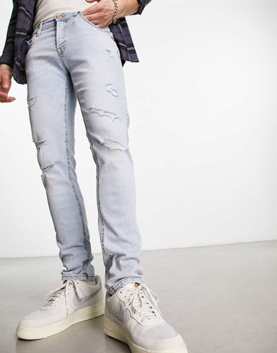 Intelligence - Glenn - Jean slim fit lavaggio chiaro con abrasioni - Jack & Jones - Modalova