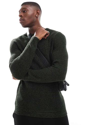 Maglione oversize pesante in filato misto scuro - Jack & Jones - Modalova