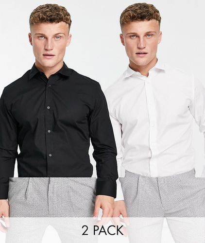 Originals - Confezione da 2 camicie eleganti bianca e nera - Jack & Jones - Modalova