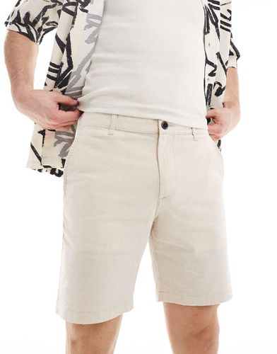 Pantaloncini in misto lino crema - Jack & Jones - Modalova