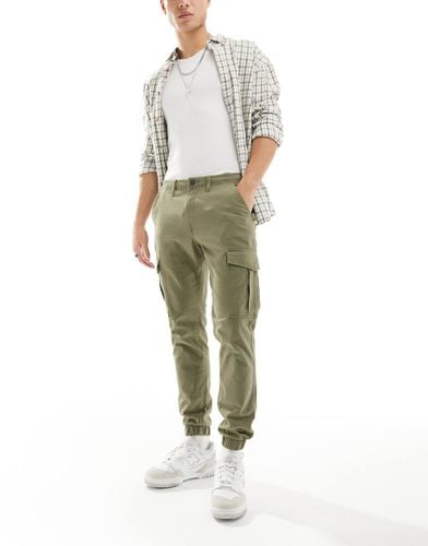 Pantaloni cargo verdi con fondo elasticizzato - Jack & Jones - Modalova