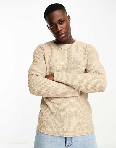 Premium - Maglione leggero testurizzato beige - Jack & Jones - Modalova