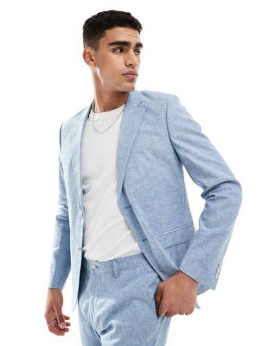 Premium - Blazer slim in misto lino chiaro - Jack & Jones - Modalova