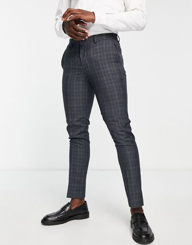 Premium - Pantaloni da abito super slim blu a quadri - Jack & Jones - Modalova