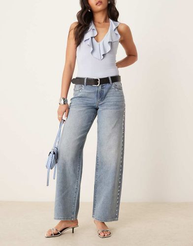 Jean large avec clous style western - clair délavé - Jdy - Modalova