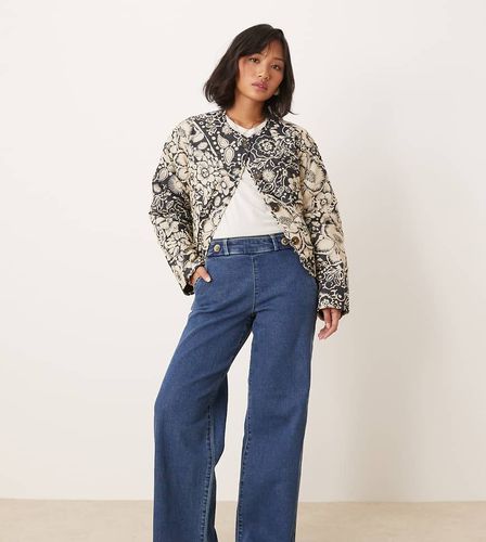 Jean large à taille haute avec boutons - moyen - Jdy Petite - Modalova