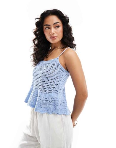 Top à basque au crochet - clair - Only - Modalova