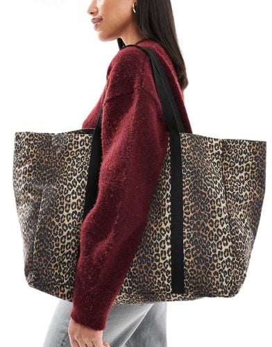 Borsa shopping con stampa leopardata - ONLY - Modalova