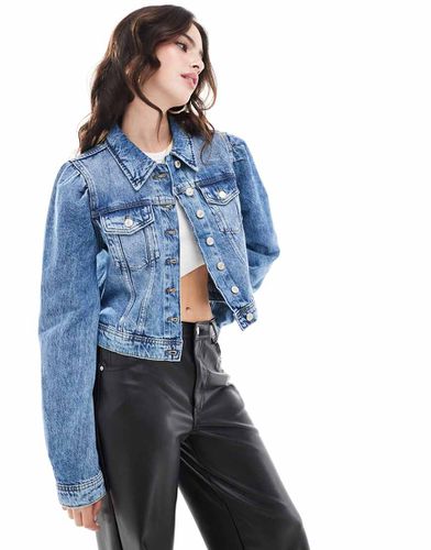 Giacca di jeans medio con maniche a sbuffo - ONLY - Modalova