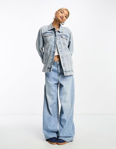 Giacca di jeans oversize azzurra - ONLY - Modalova