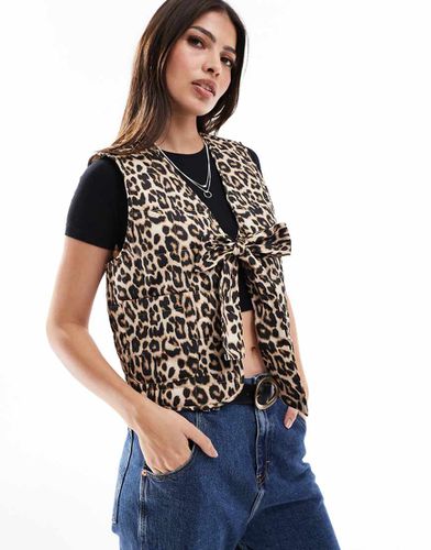 Gilet trapuntato con stampa leopardata - ONLY - Modalova