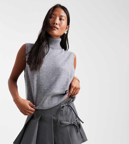 Mini jupe-short plissée à détails noués - foncé - Only Petite - Modalova