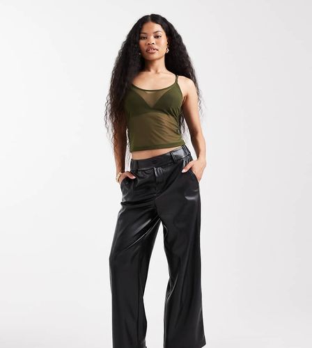 Pantalon ample en similicuir - Only Petite - Modalova